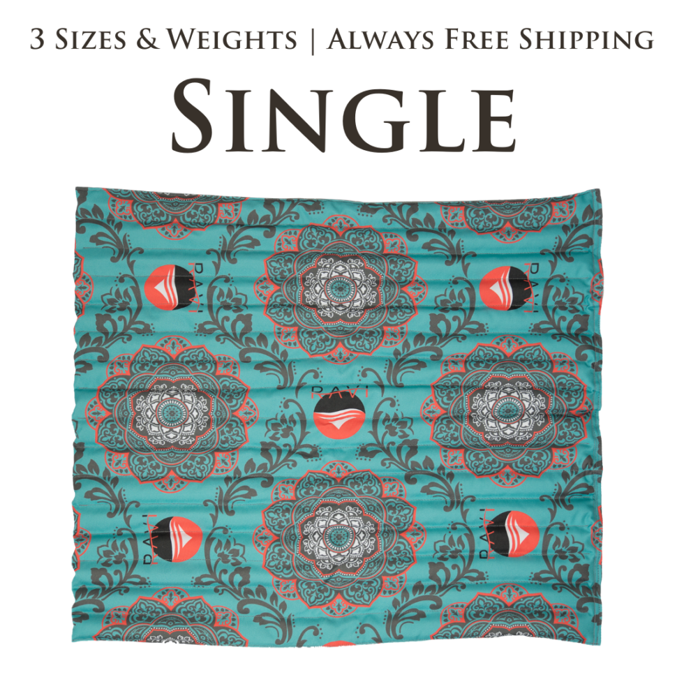 The Portable Weighted Blanket for Yoga and More RAVI